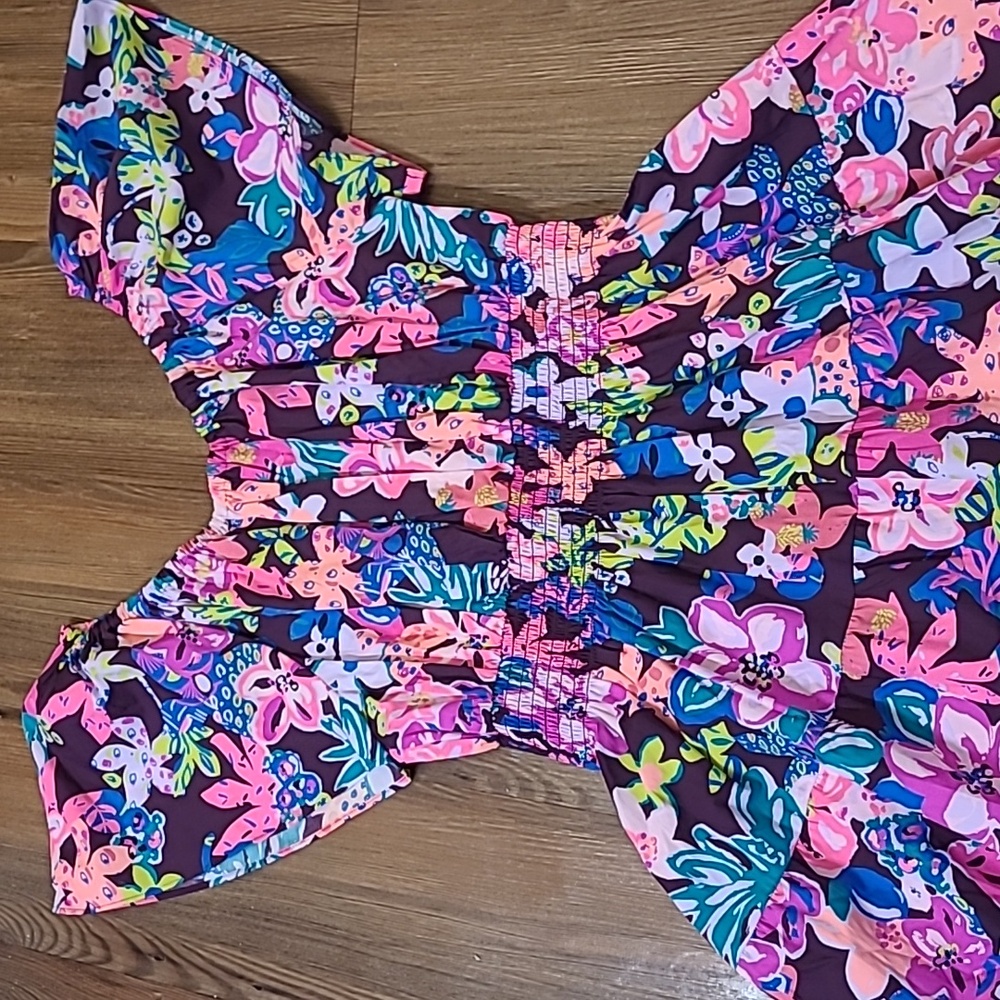 Lilly Pulitzer women,s Floral Dress in Pink‎ and Blue used exelente condition. - Picture 3 of 16
